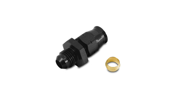Vibrant -8AN Male to 0.375in Tube Adapter Fitting (w/Brass Olive Insert) - 16457