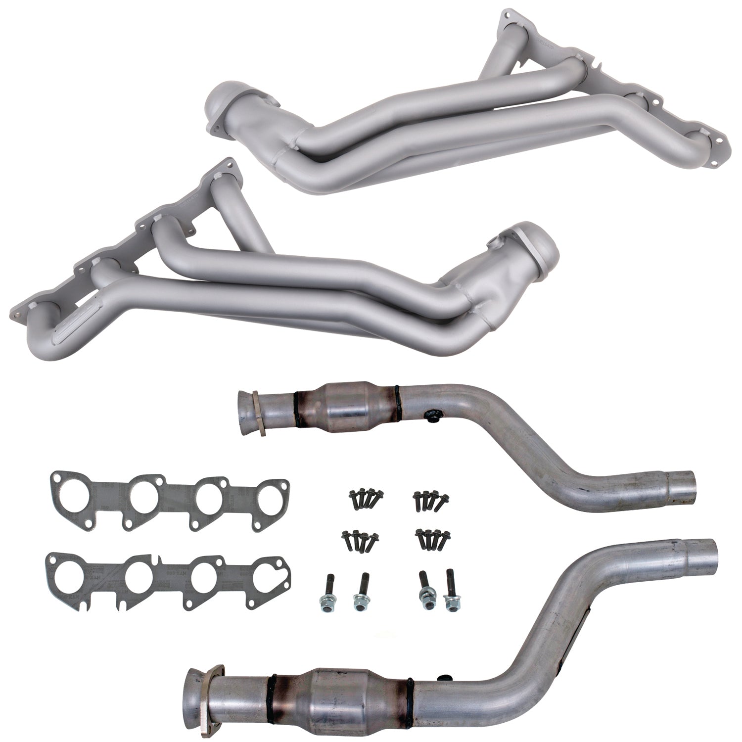 BBK 05-08 Dodge 5.7 Hemi (Car) Long Tube Headers w/High Flow Catted Mid Pipe (Ti Ceramic) - 16472