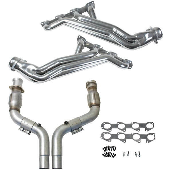 BBK 05-24 Dodge 6.1L/6.2L/6.4L Hemi 1-7/8in Headers w/High Flow Catted Mid Pipe (Silver Ceramic) - 16484