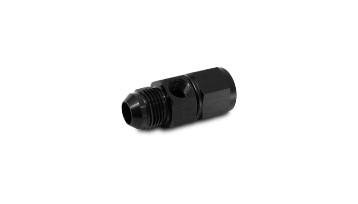 Vibrant -8AN Male to -8AN Female Union Adapter Fitting w/ 1/8in NPT Port - 16488