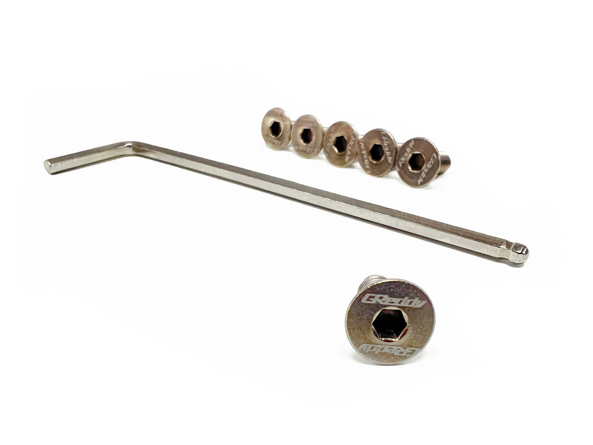 GReddy - GReddy Steering Wheel Bolt Kit(s) - Burnt Blue/Raw Gold Titanium - 16500104