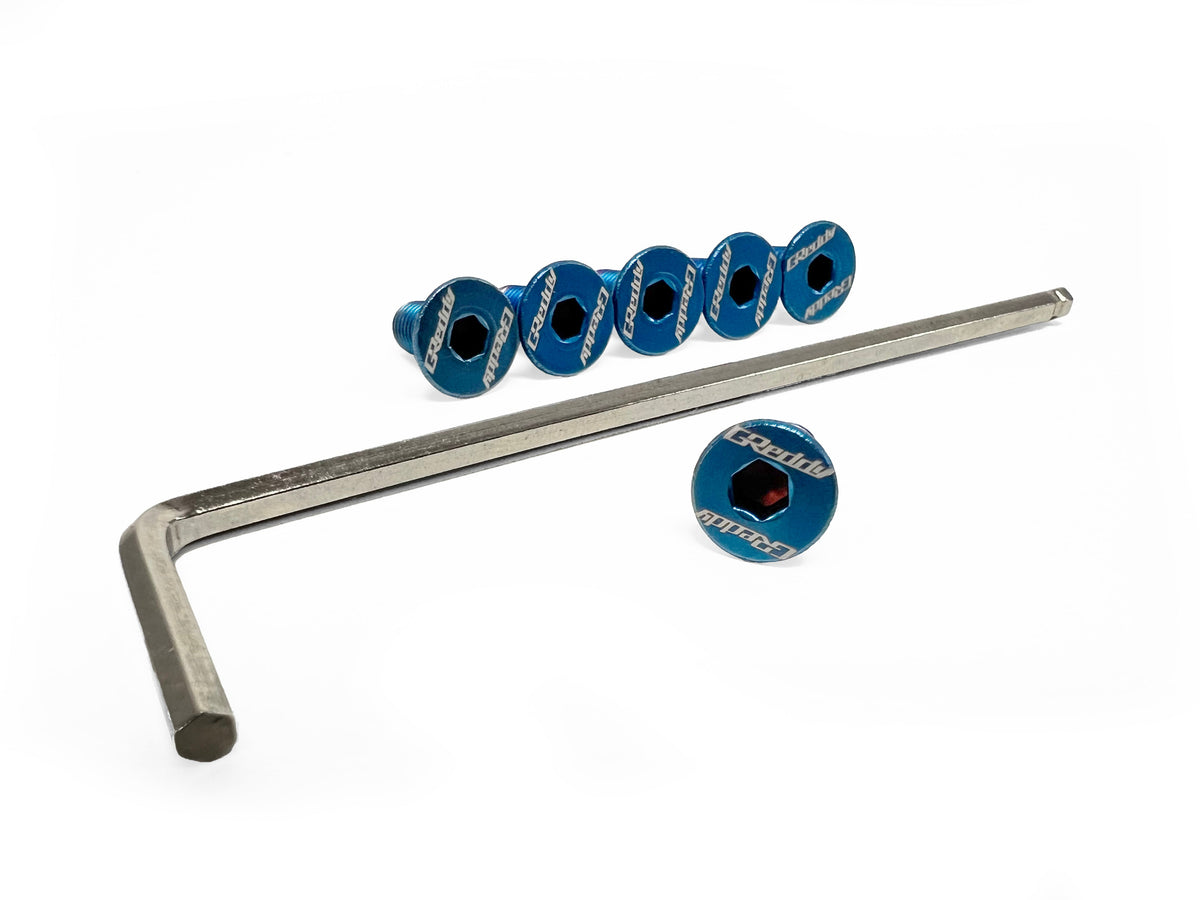 GReddy - GReddy Steering Wheel Bolt Kit(s) - Burnt Blue/Raw Gold Titanium - 16500104