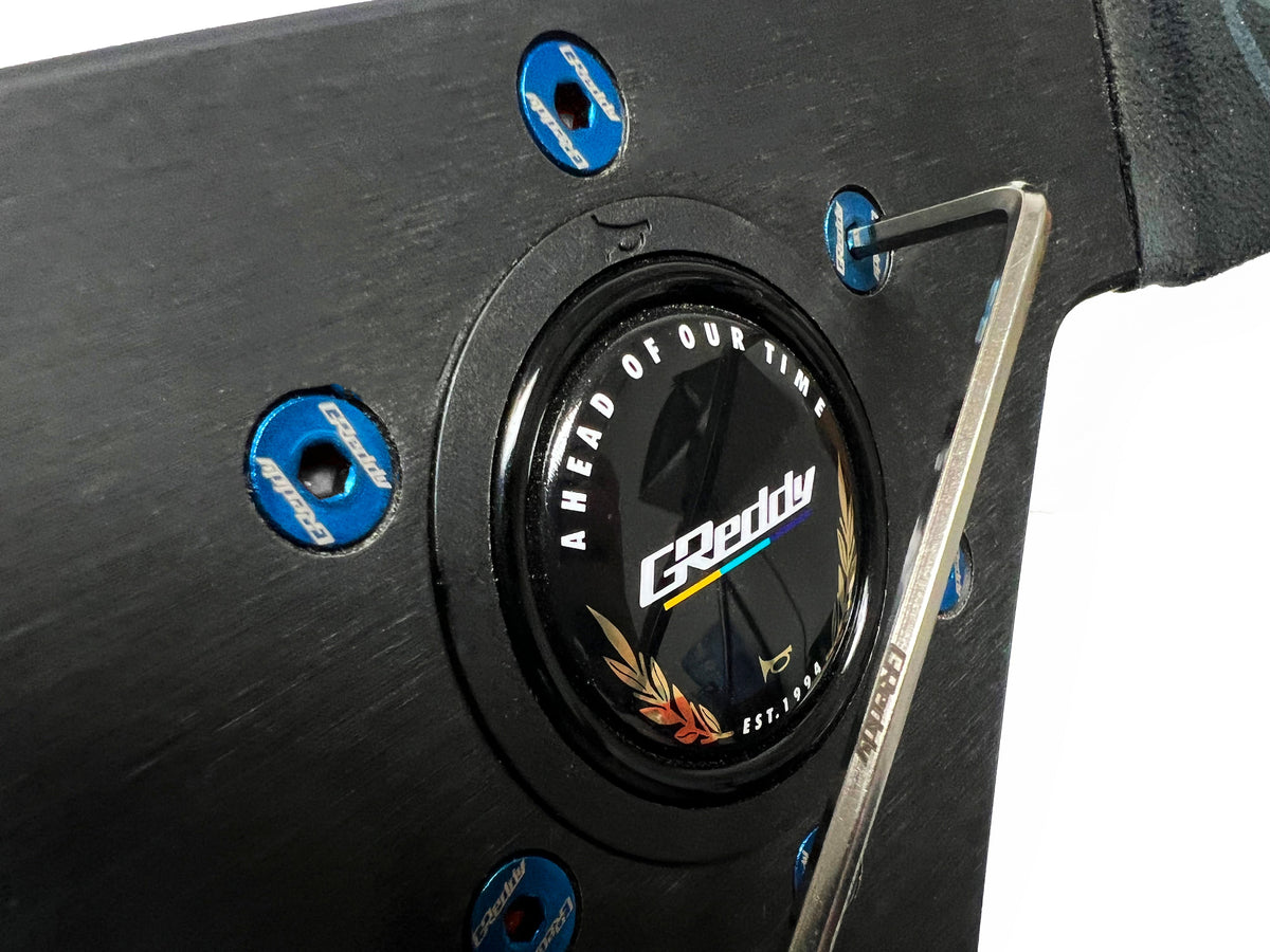 GReddy - GReddy Steering Wheel Bolt Kit(s) - Burnt Blue/Raw Gold Titanium - 16500104