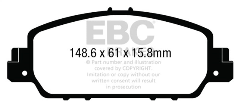 EBC 13+ Honda Accord Coupe 2.4 EX Greenstuff Front Brake Pads - DP23014