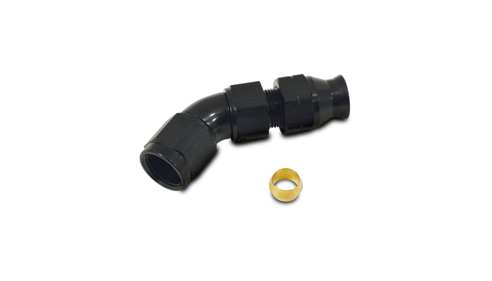 Vibrant 45 Degree 3/8in Tube to Female 6AN Adapter - 16556