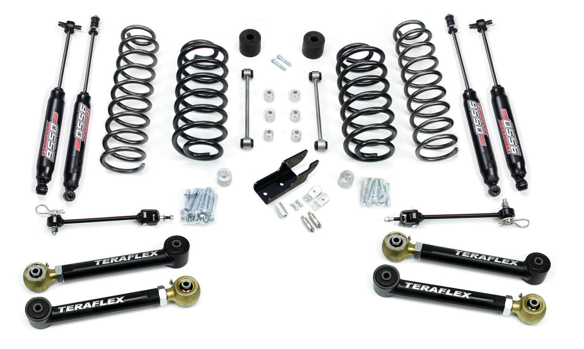 Teraflex TJ 4" Kit W/ Lwr Arms & 9550 Shocks Rhd