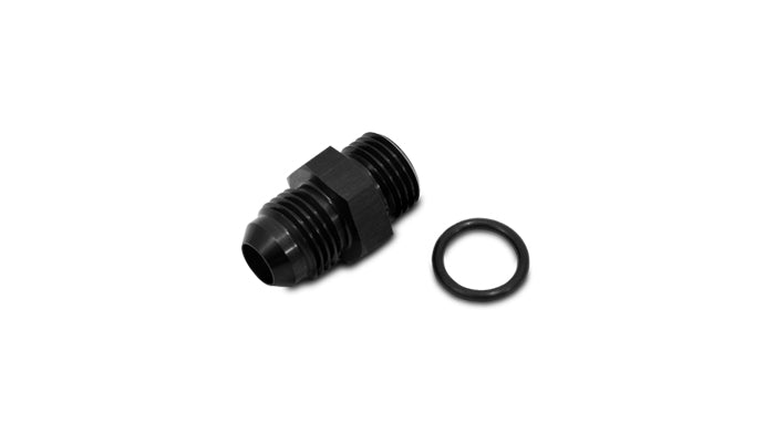 Vibrant -6AN Flare to AN Straight Cut Thread (9/16-18) w/ O-Ring Adapter Fitting - 16826