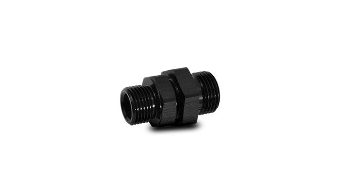 Vibrant -10AN to -10AN Male to Male Union Adapter - Anodized Black - 16984