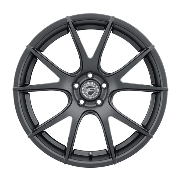 Forgestar CF5V 20x11 / 5x120 BP / ET40 / 7.6in BS Satin Black Wheel - F22201121P40 by Forgestar - front view