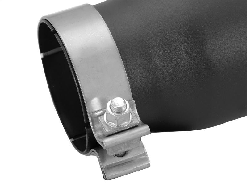 aFe MACHForce-XP 3.5in 409 Stainless Steel Exhaust Tip 3.5in x 4.5in Out x 12in L Clamp-On - 49T35456-B12