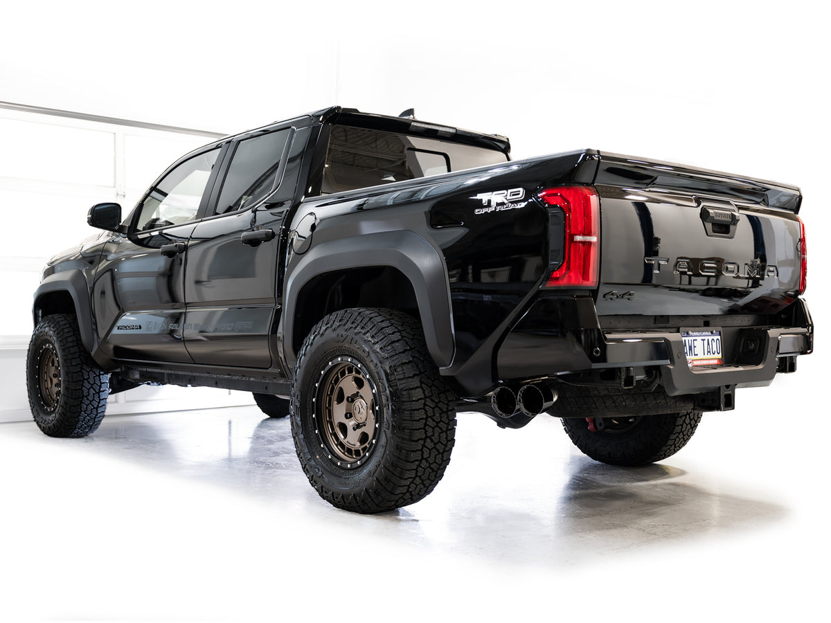 AWE Exhaust for 4th Gen Toyota Tacoma Dual Diamond Black Tips - 3015-33254
