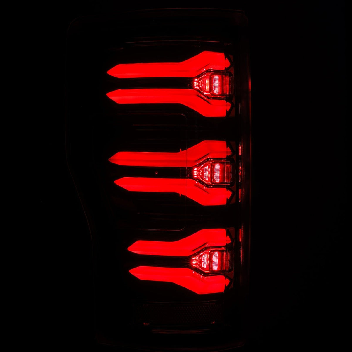 AlphaRex 17-19 Ford F150/F250/F350 LUXX LED Taillights - Alpha Black - 659090 for 2017-2019 Ford F 150 - detail view