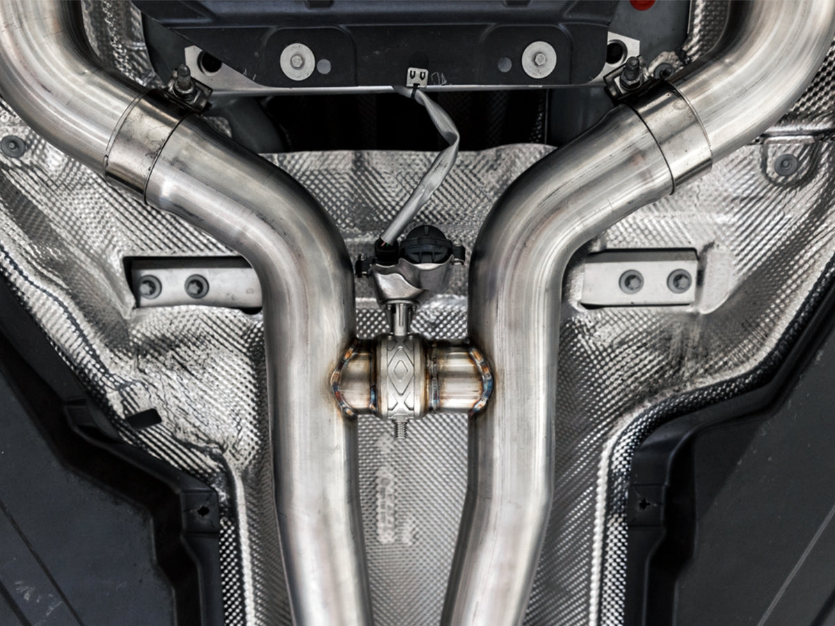 AWE Tuning 2019+ Mercedes-Benz C63/S AMG Coupe (W205) Track Edition Exhaust - No Tips - 3020-11035
