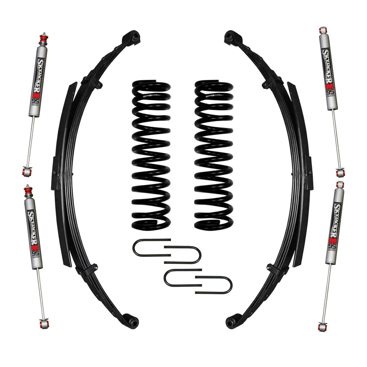 Skyjacker 1966-1977 Ford Bronco 4.5-5 In Suspension Lift Kit With Adx M2.0 Aluminum Monotube Shocks - 174EBKS-XM