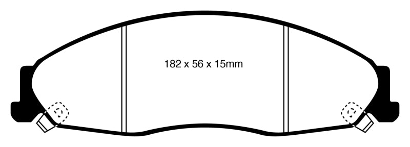 EBC 05-08 Pontiac Grand Prix 5.3 Yellowstuff Front Brake Pads - DP41841R