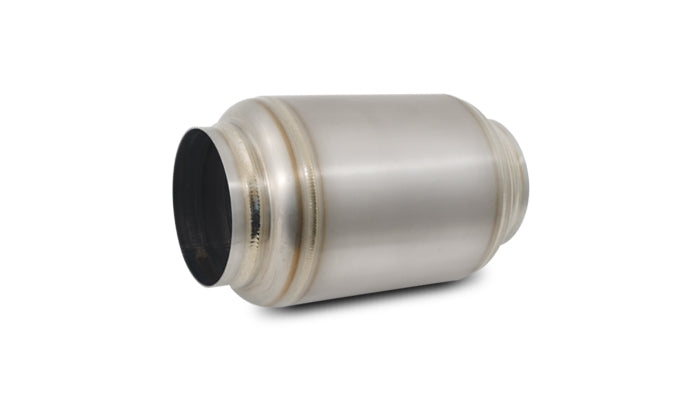 Vibrant Titanium Muffler w/Natural Tip 4in. Inlet / 4in. Outlet / 5.875in Dia - 17640