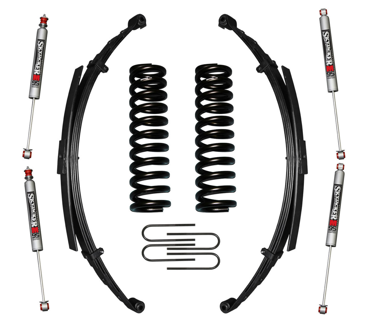 Skyjacker 1966-1977 Ford Bronco 7 In Suspension Lift Kit With Adx M2.0 Aluminum Monotube Shocks - 176EBKS-XM