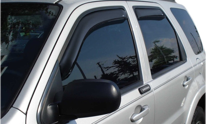 AVS 02-08 Dodge RAM 1500 Quad Cab Ventvisor In-Channel Front &amp; Rear Window Deflectors 4pc - Smoke - 194623