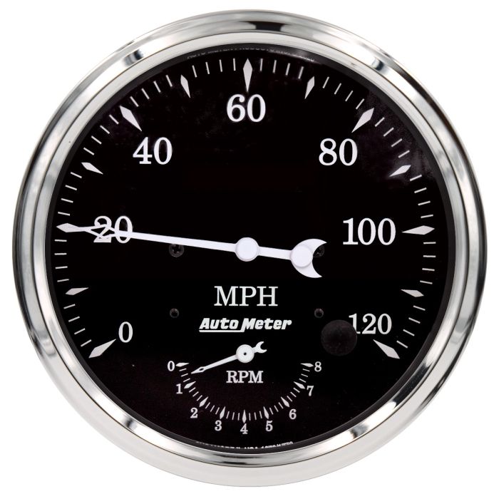 Auto Meter Old Tyme Black Tach/Speedo 5in. - 120mph & 8k RPM - 1770