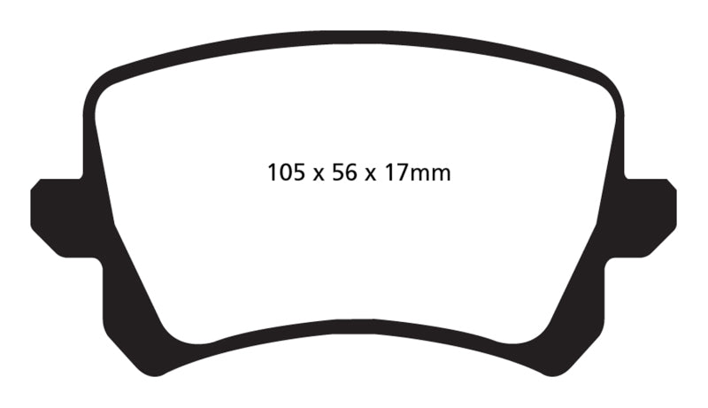 EBC 08-17 Volkswagen Passat CC Yellowstuff Rear Brake Pads - DP42004R