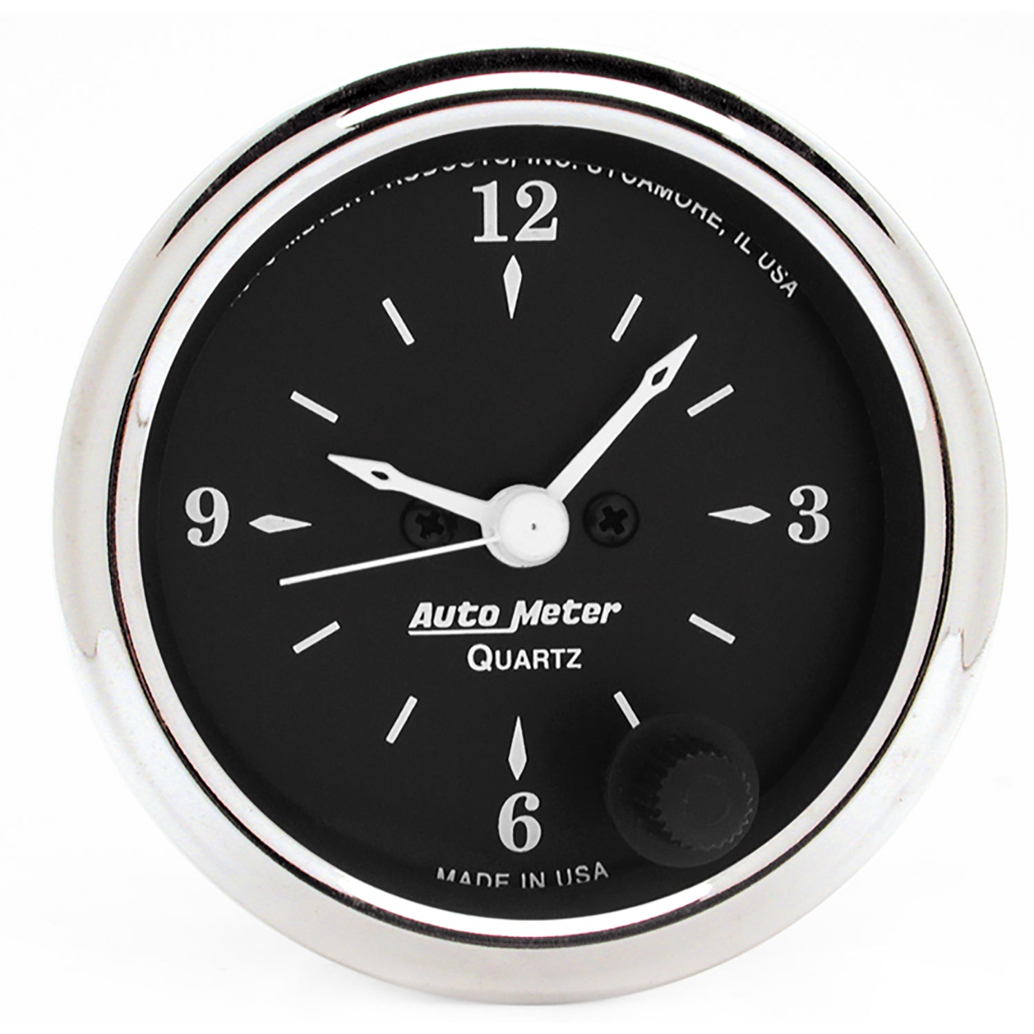 Autometer 52.4mm Clock Quartz Movement w/ Second Hand Gauge - 1785