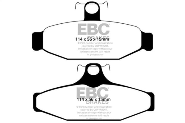 EBC 93-00 Aston Martin Virage 5.3 (AP Caliper) Yellowstuff Rear Brake Pads - DP41165R for 1984-1987 Chevrolet Corvette - fron