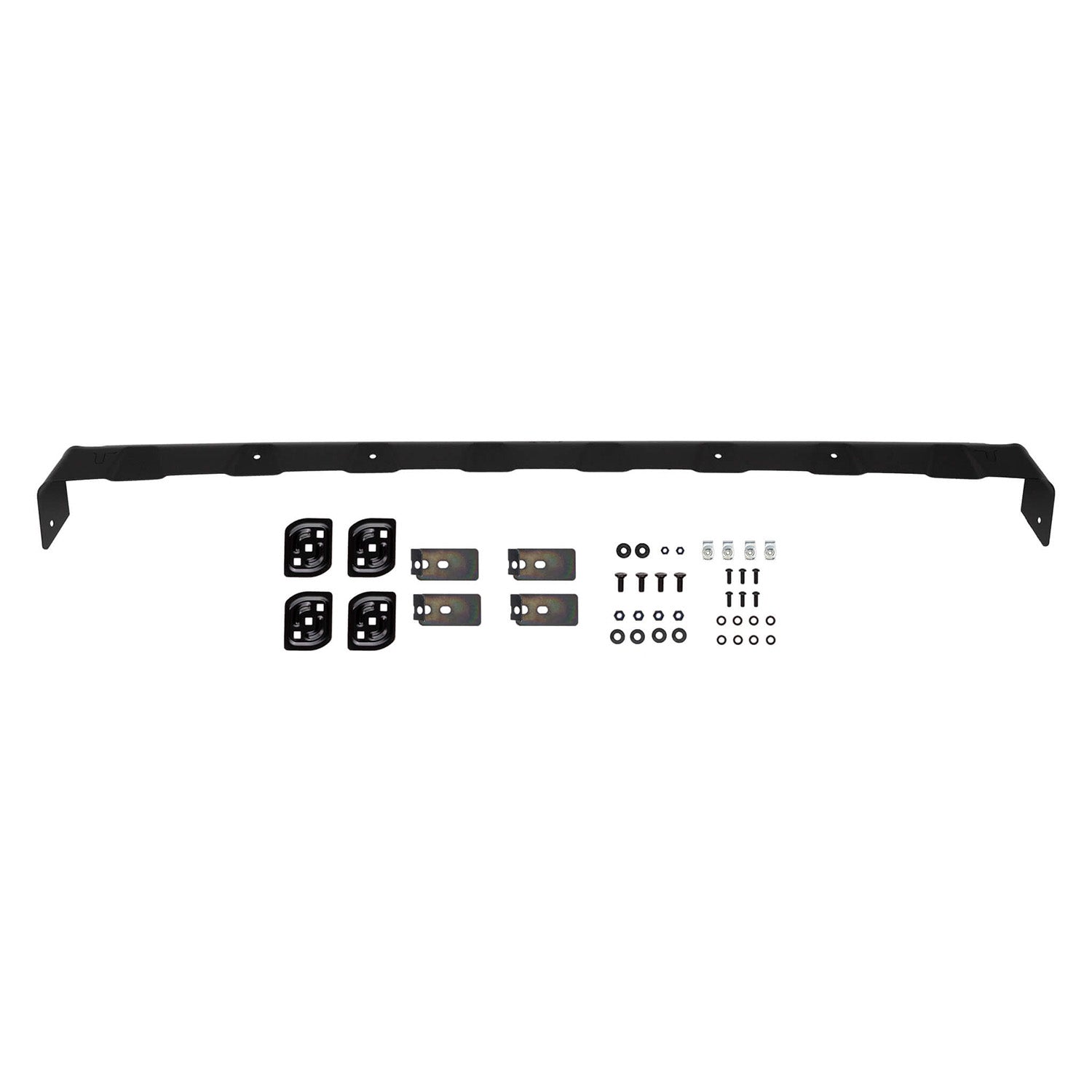 ARB Base Rack Deflector Base Rack 1770020 and Base Rack Mount Kit 17950010 - 17950020 for 2018-2026 Jeep Wrangler - front vie