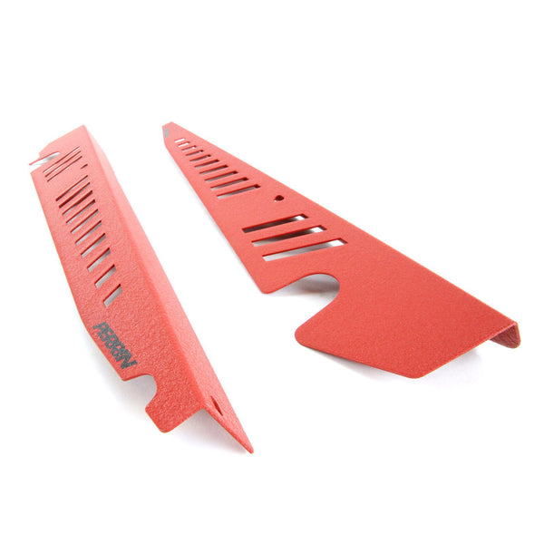 Perrin 2015+ Subaru WRX/STI Fender Shroud Set - Red - PSP-ENG-550RD for 2015-2021 Subaru WRX STI - front view