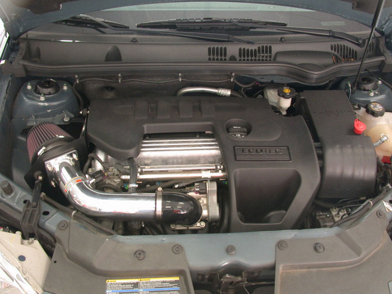 K&N 05-09 Chevy Cobalt 2.2L Silver Typhoon Short Ram Intake - 69-4515TS for 2005-2010 Chevrolet Cobalt - angle view