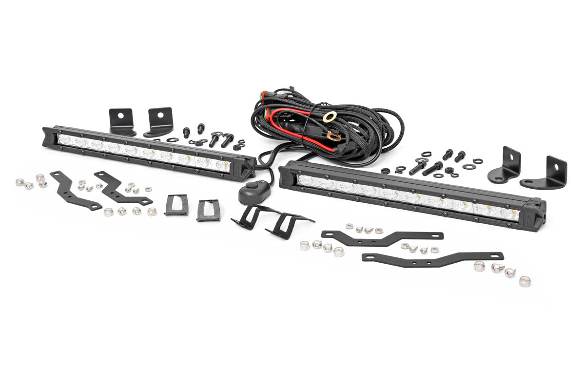LED Light Kit | Grille Mount | 10&quot; Chrome Slimline Pair | Ford F-150 (18-20)