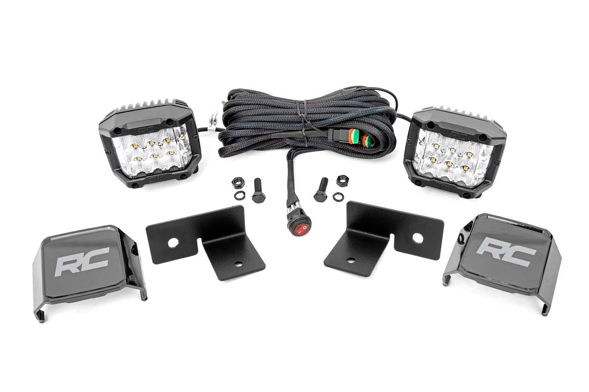 LED Light | Under Bed Mount | 2&quot; Chrome Pair | Wide Angle | Polaris General/General XP