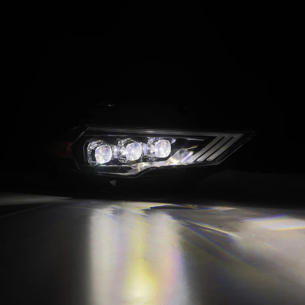 AlphaRex 18-22 Ford Mustang NOVA-Series LED Projector Headlights Black - 880258