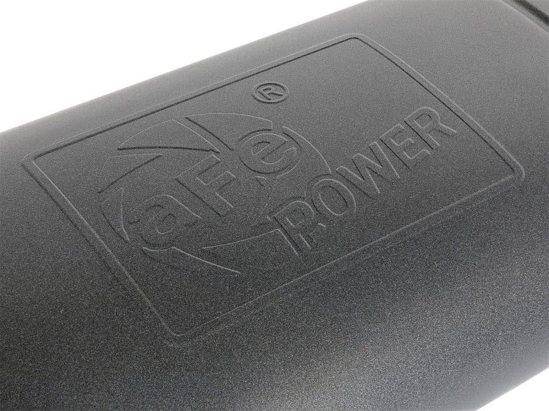 aFe MACH Force-Xp 409 SS Muffler w/ Black Finish 3in Center/Offset 22in L x 11in x 5in - Oval Body - 49M00016-B