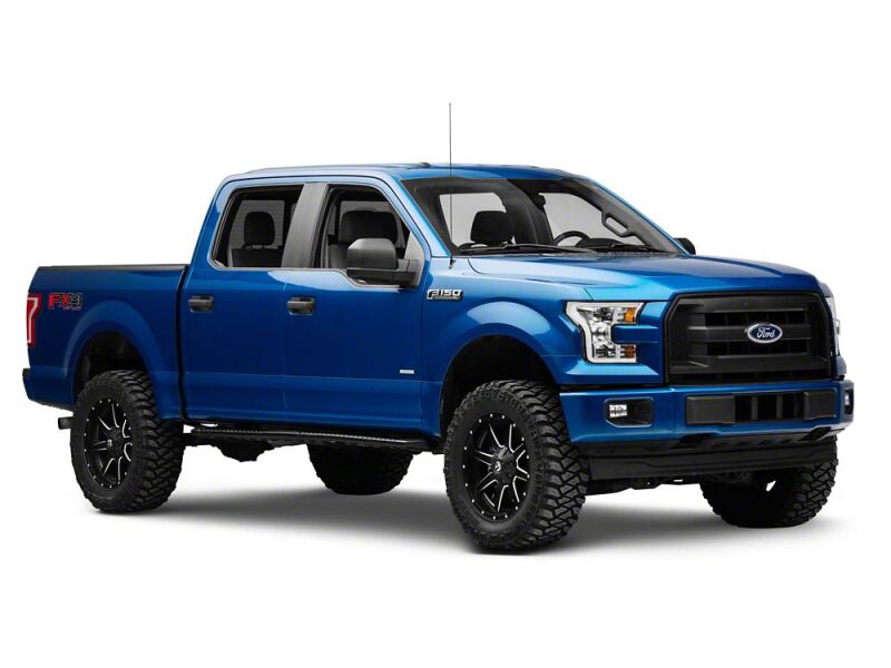 Raxiom 15-17 Ford F-150 Projector Headlights with LED Accent- Chrome Housing- Clear Lens - T542858 - close-up view