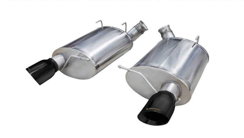 Corsa 2011-2012 Ford Mustang Shelby GT500 5.4L V8 Sport Axle-Back Exhaust w/ Black Tips - 14320BLK