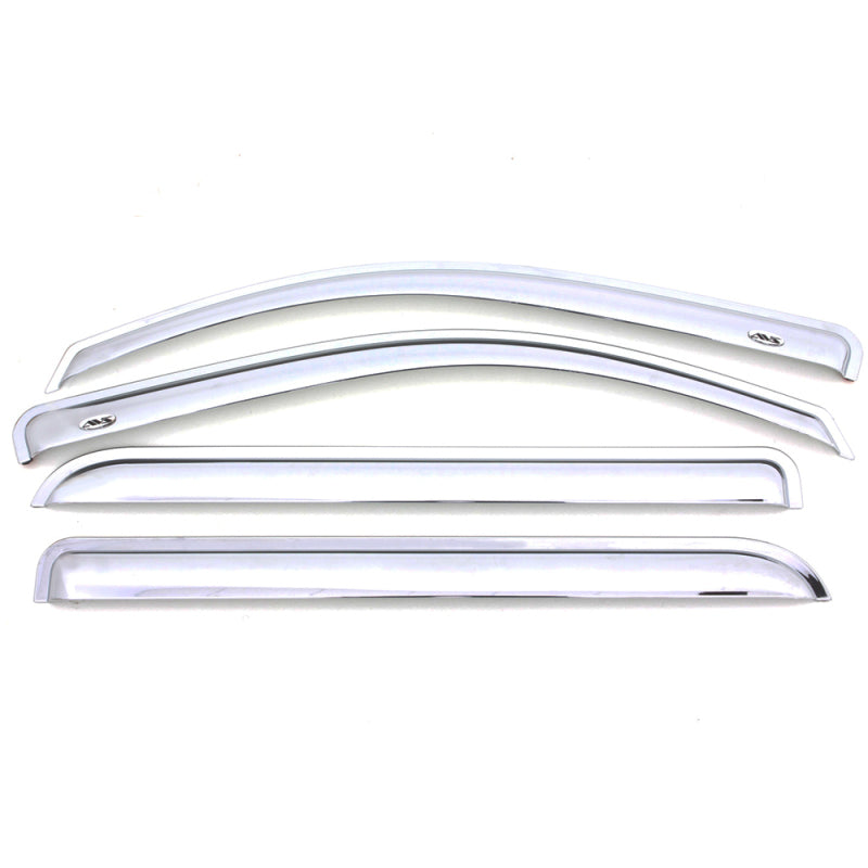 AVS 99-16 Ford F-250 Super Duty Supercrew Ventvisor Front &amp; Rear Window Deflectors 4pc - Chrome - 684953