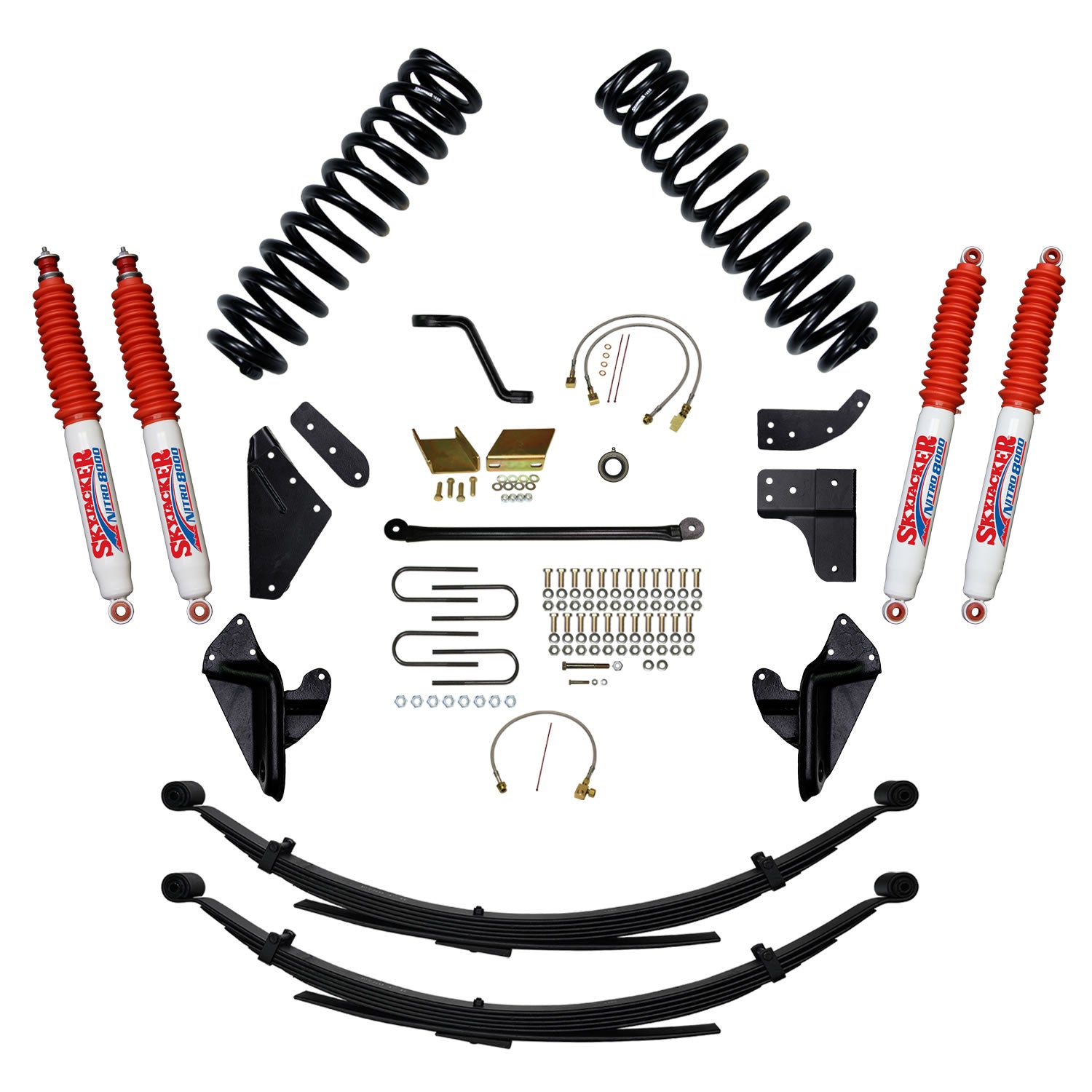 Skyjacker 80-96 Ford Bronco 8 In Suspension Lift Kit With Adx M2.0 Aluminum Monotube Shocks - 188BK-AXM