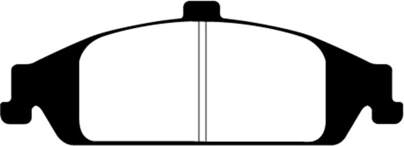 EBC 98-01 Chevrolet Malibu 2.4 Greenstuff Front Brake Pads - DP21243 for 1998-2004 Chevrolet Malibu - angle view