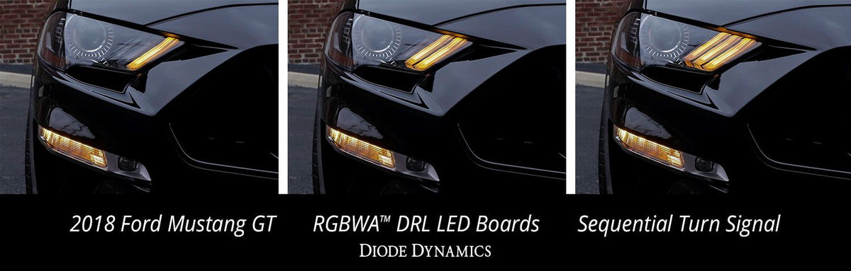 Diode Dynamics 18-23 USDM Ford Mustang RGBWA DRL LED Boards - DD2243