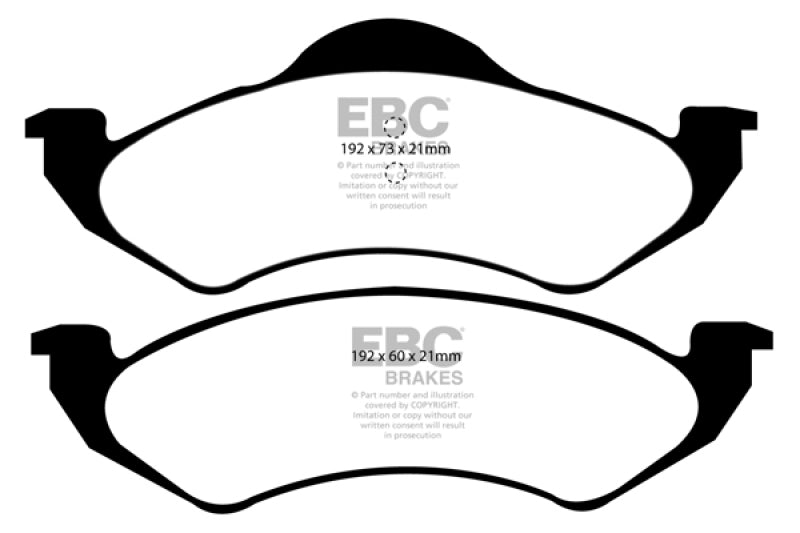 EBC 99 Dodge Dakota 2WD 2.5 Ultimax2 Front Brake Pads - UD746