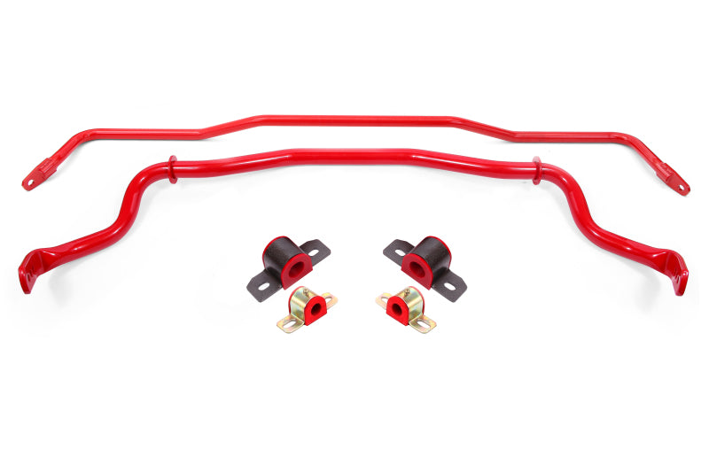 BMR 15-23 S550 Mustang Sway Bar Kit with Bushings Front and Rear Red - SB760R