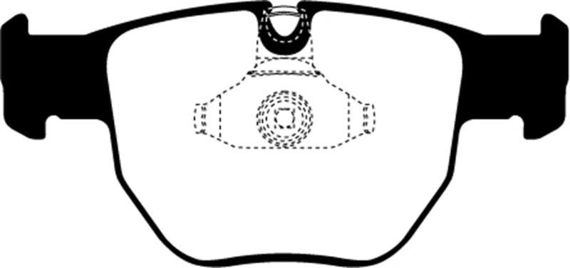EBC 03-05 Land Rover Range Rover 4.4 Yellowstuff Front Brake Pads - DP41463R for 2003-2005 Land Rover Range Rover - angle vie