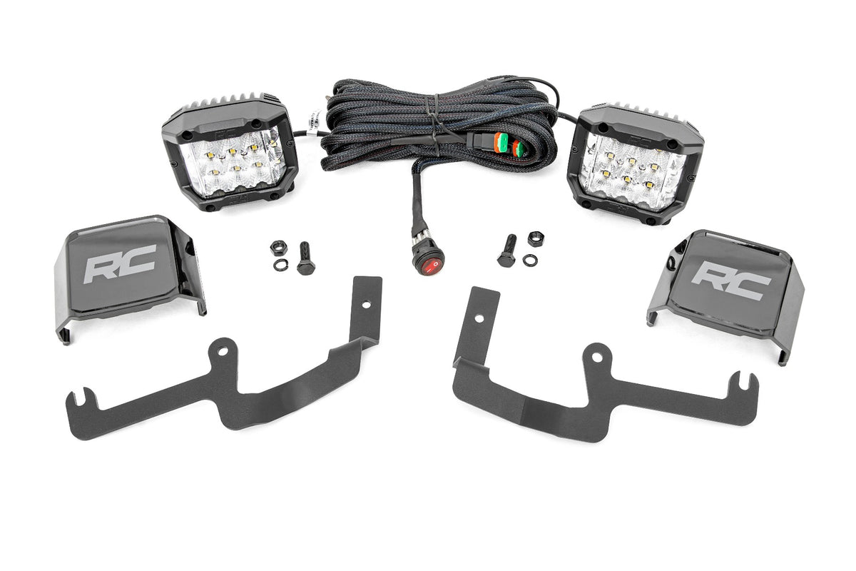 LED Light Kit | Ditch Mount |  3&quot; OSRAM | Wide | Chevy Silverado 1500 (19-24)