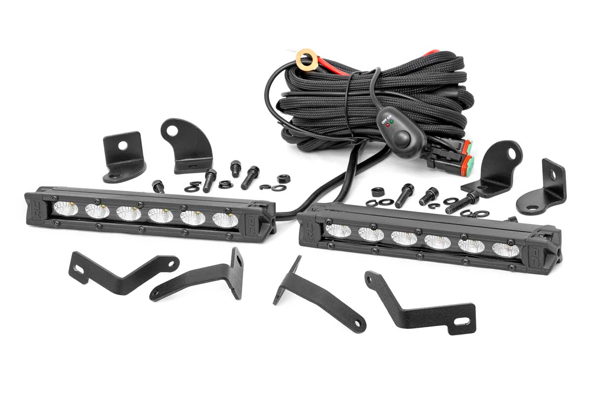LED Light Kit | Bumper Mount | 6&quot; Black Slimline Pair | Ford Ranger (19-23)
