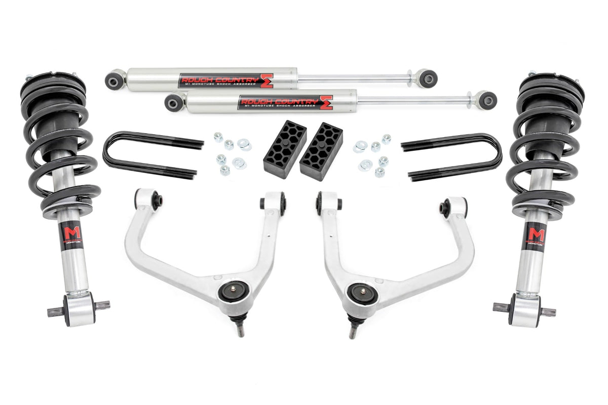 Rough Country - 3.5 Inch Lift Kit - M1 - Rear Mono Leaf - Chevy Silverado 1500 2WD/4WD (25-26) - 28240_A