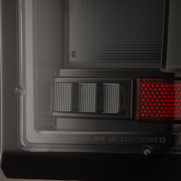 AlphaRex 19-24 Chevy Silverado 1500 / 20-24 2500HD/3500HD LUXX-Series LED Tail Lights Alpha Black - 620078