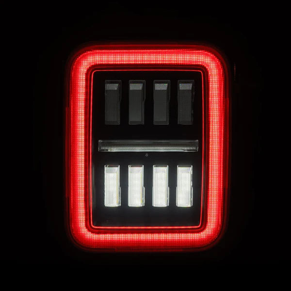 AlphaRex 19-24 Jeep Gladiator JT Nova-Series Prismatic LED Tail Lights - Alpha-Black - 602050