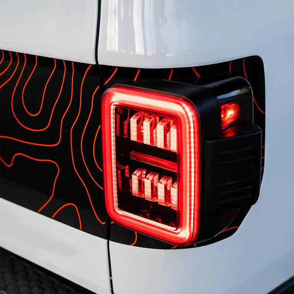 AlphaRex 19-24 Jeep Gladiator JT Nova-Series Prismatic LED Tail Lights - Alpha-Black - 602050
