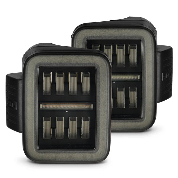 AlphaRex 19-24 Jeep Gladiator JT Nova-Series Prismatic LED Tail Lights - Alpha-Black - 602050