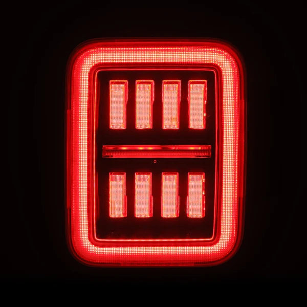 AlphaRex 19-24 Jeep Gladiator JT Nova-Series Prismatic LED Tail Lights - Alpha-Black - 602050